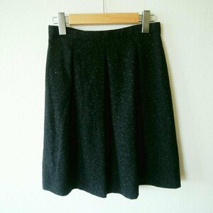 INDIVI 38 インディヴィ スカート ひざ丈スカート プリーツスカート Skirt Medium Skirt 黒 / ブラック / X 白 / ホワイト / 10005820