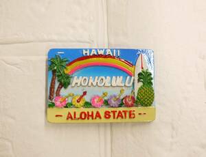 ★ハワイ直輸入★ALOHA STATE／HAWAII／ハワイ磁石／キッチンマグネット／ハワイアン雑貨／MG-28