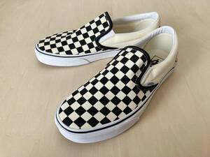 25.5cm バンズ スリッポン チェッカーボード VANS SLIP-ON BLK&WHT CHECKER/WHT US7.5/25.5cm VN000EYEBWW