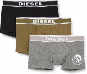 Mサイズ 3枚セット ディーゼル DIESEL ボクサーパンツ ブランド 黒 グレー カーキ ボクサーブリーフ アンダーウエア 下着