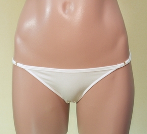 人類史上最も偉大な発明 白 無地 パンティ Mサイズ サイドリング 綿 コットン ショーツ Low Rise Cotton Bikini Panties