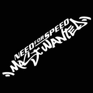 BIG◆ニード フォー スピード NEED FOR SPEED モスト ウォンテッド Most wanted 防水ステッカー NFS カッティングMW 車体シール ギャルソン