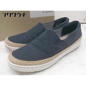 ■ ◎ Clarks クラークス スリッポン シューズ サイズUK5 EU38 ネイビー レディース