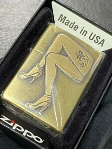 zippo レッグアップ ゴールド セクシーガール 希少モデル 2006年製 GOLD ケース 保証書付き