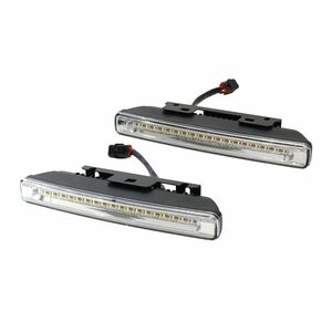 ю 【汎用】 LED 36連 シーケンシャル ウインカー/デイライト DC12V 左右2個 アンバー/ホワイト キャンセラー内蔵 ツインカラー