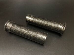 送料込み 非貫通 ラメ グリップ ブラック 7/8インチ 22.2mm●旧車/チョッパー/インパルス/GS400/ザリ/GSX400F/GS750/GT380/RG250E