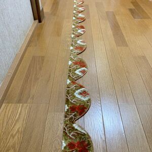 220×11 大花束オレンジ　フロントフリルカーテン　金華山　デコトラ　レトロ　トラック内装