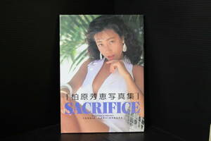 ＜SACRIFICE＞柏原芳恵写真集、歌手「ハローグッパイ」、ハイレグ水着、お尻くい込み、四つん這い、美脚、お尻透け