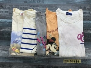 DISNEY ディズニー レディース プリント Tシャツ 5点セット まとめ売り サイズMIX