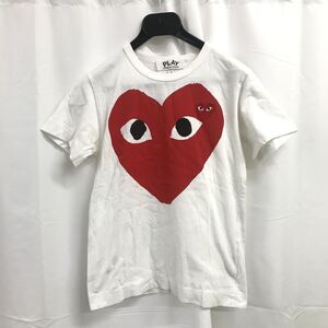 美品 プレイコムデギャルソン PLAY COMME des GARCONS ハートロゴ Tシャツ Sサイズ 畠DH0124-1