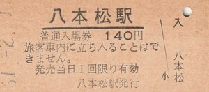 G436.山陽本線　八本松駅　140円　61.2.1