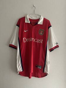 A7/115★レア★プレミアリーグ Premier League★イギリス製 UK★ナイキ NIKE アーセナル Arsenal 99-00 Home ユニ No6 日本正規品☆L