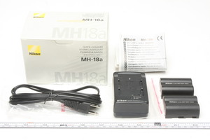 ※ 純正 ニコン MH-18a EN-EL3a 2個 バッテリー 充電器 他付 Y0050