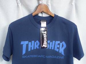 ◆新品レアカラー◆THRASHER スラッシャー Tシャツ マグロゴ MAG LOGO ネイビー オールドスケート OLD SKAKE SK8 スケーター 80s 90s Y2K