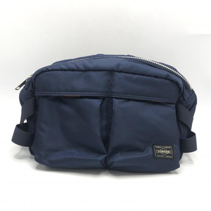 【中古】PORTER × STUSSY タンカーボディバック ネイビー ポーター ステューシー[240010446624]