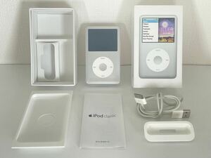 動作品 Apple iPod classic アップル アイポッド クラシック シルバー A1238 160GB MC293J/A 1スタ 1円スタート