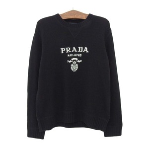 プラダ ロゴ ニット UMB223 メンズ ブラック PRADA 中古 【アパレル・小物】