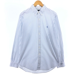 古着 ラルフローレン Ralph Lauren CLASSIC FIT 長袖 ボタンダウンストライプシャツ メンズL相当 /eaa490153