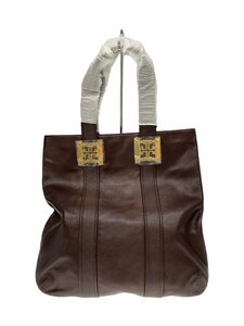 TORY BURCH◆トートバッグ/レザー/BRW