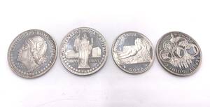 ギニア銀貨　首都ローマ100周年プルーフ150ペセタ1970年×2 裸のマハプルーフ100ペセタ1970年 ミュンヘンオリンピック500フラン1970年