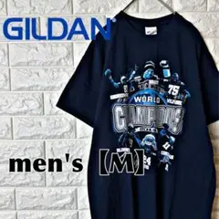 O59【GILDAN】プリントTシャツ【メンズM】ネイビー