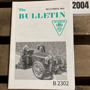 B2302　2004　 「THE BULLETIN THE MORGAN CLUB」モーガンクラブ　クラシック 　オートバイ 英国車 旧車　ビンテージ