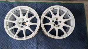  WORK製　MCO RACING　18インチ　9.5J　+22　114.3　5穴　ハブ径60　軽量ホイール　ホワイト　ワーク　エムシーオーレーシング　2本セット