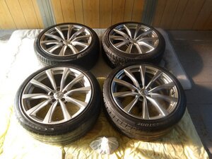 (C03861-A) スカイライン (CKV36) 日産 純正 19インチ アルミ タイヤ 4本 5H 114.3 9J +43 PIRELLI BRIDGESTONE 225/45R19 245/40R19