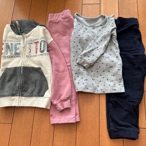 セットアップ パーカー パジャマ　BENETTON ユニクロ　110 秋冬