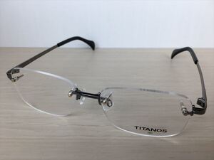 TITANOS（チタノス） T-1433/CB1（グレー） メガネフレーム 53サイズ 新品