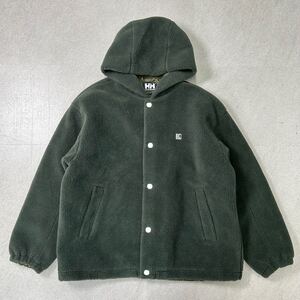 4161018 HELLY HANSEN ヘリーハンセン FIBERPILE Coach Jacket フリースジャケット ボアジャケット カーキ ロゴ サイズ L メンズ 男性用