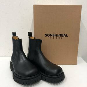 ⑯SONSHINBAL ソンシンバルサイドゴアブーツ 24.5㎝ BLK ブラック チェルシーブーツ 9079