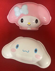 キャラおめん！白いシナモンロール&ピンクのマイメロディの可愛い横長デザインのお面２枚セット