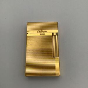 （宝）【同梱可】美品　デュポン ライター ガスライター ゴールド系　S T Dupont 喫煙具 稼働品　