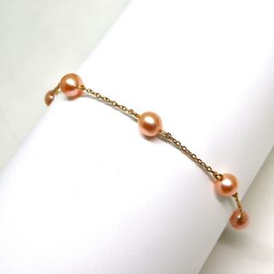 1円〜!!TASAKI(田崎真珠)▲K18 アコヤ本真珠ブレスレット▲J 約2.4g 約18cm bracelet パール jewelry EA3/EA6 C109