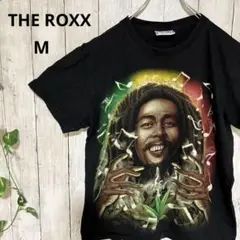 【THE ROXX】M ボブマーリー 両面プリント レゲエ Tシャツ 黒