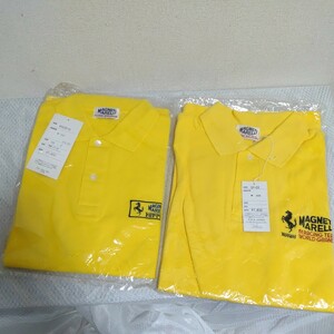 【タグ付き】ポロシャツ　2種セット　ferrari フェラーリ ライセンス契約品 ロゴ 馬　黄色　 tシャツ 　タグ付き　未使用　0123-B5-SA12