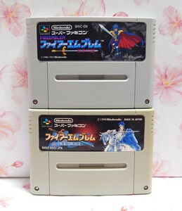 【☆起動確認済み】ファイヤーエムブレム　紋章の謎　聖戦の系譜　スーパーファミコン ソフト　2本セット