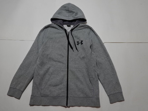 ■0915■UNDER ARMOUR アンダーアーマー UAライバルコットンフルジップフーディー LG MTR1786●