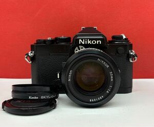 # Nikon FE BLACK ブラック フィルムカメラ 一眼レフカメラ ボディ NIKKOR 50mm F1.4 Ai レンズ シャッター、露出計OK 動作確認済 ニコン