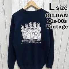 GILDAN　90s 00s　トレーナー　L　ネイビー　バスケットボール　古着