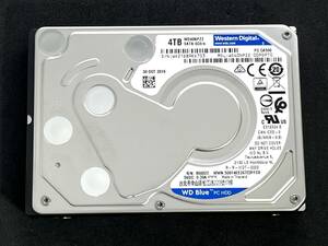 【送料無料】★ 4TB ★ WD40NPZZ【使用時間：23323ｈ】　2019年製　良品　Western Digital Blue　2.5インチ内蔵HDD/15mm/SATA600/5400