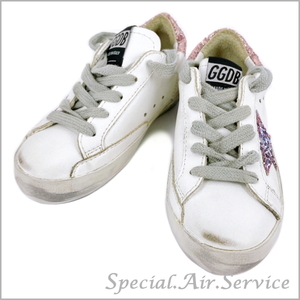 Golden Goose ゴールデングース キッズスニーカー SNEAKERS SUPER STAR ホワイト サイズ：24(約 14.5cm)G35KS001.B14★ワケアリ