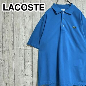 ☆送料無料☆ LACOSTE ラコステ 半袖 ポロシャツ 4 ブルー ワニ 24-38