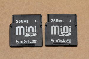 256MB miniSDカード ●2枚セット● SanDisk