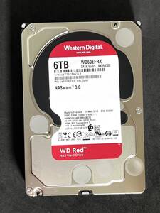  ★ 6TB ★　WD Red　/　WD60EFRX　【使用時間：144ｈ】稼働少　2019年製 Western Digital RED　3.5インチ 内蔵HDD SATA　