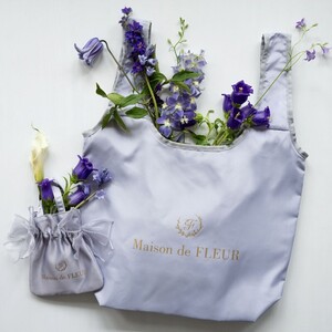 + 150 Maison de FLEUR GRAYISH BLUE 保冷機能付きのショッピングバッグ 送料450円