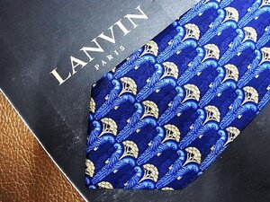 ★良品★3R04703【LANVIN】ランバン「樹木 装飾 柄」ネクタイ