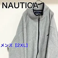 YAK49【US輸入】NAUTICA　フリースジャケット【メンズ2XL】グレー