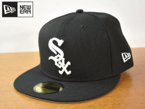 F145《未使用品》NEW ERA ニューエラ 59FIFTY【7-3/8 - 58.7cm】CHICAGO WHITE SOX ホワイトソックス MLB フラット 帽子 キャップ USモデル